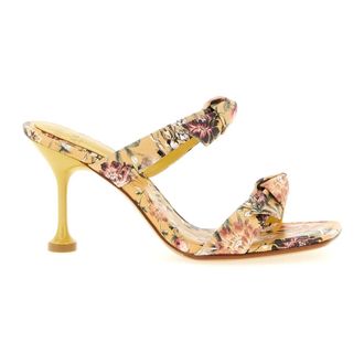 Alexandre Birman Clarita Square Flare Sandal - female - Alexandre Birman - Heeled Mules - Yellow - 7 1/2 UK - Shoes