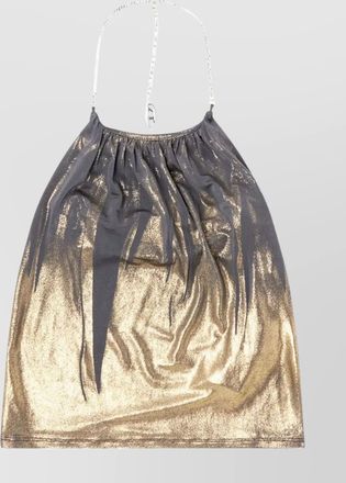 Diesel metallic halterneck cropped blouse