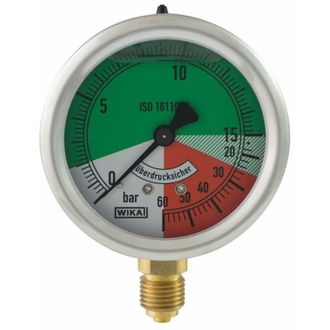 AMA Manometro isometrico alla glicerina &Oslash; 63mm con filetto M 1/4 cilindrico