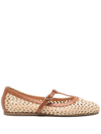 Ancient Greek Sandals Aerati ballerina shoes - women - Jute/Jute/Rubber/Calf Leather - 40 - Neutrals