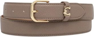 Coccinelle Metalen Gesp Riem - Dames - Riemen - Beige - M - Leer - Accessoires