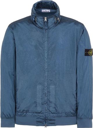 Stone Island Nylon Street Style Plain Logo Jacket Blue 781541920-V0024