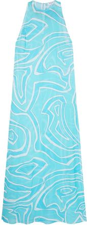Pucci Maxi-jurk met print - Blauw