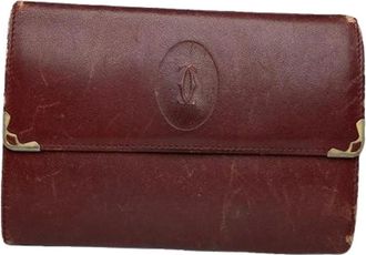 Cartier Pre-owned Wallets, female, Red, Size: ONE SIZE Pre-owned Vintage Leather Wallet