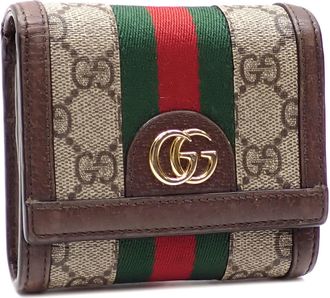 Gucci Beige Pvc Canvas Wallet (Bi-Fold) (Pre-Owned)