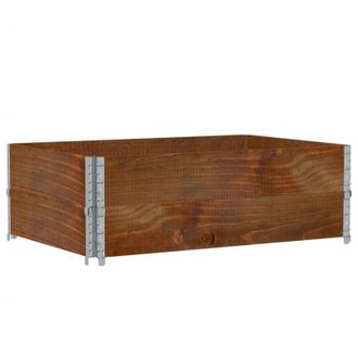 vidaXL Jardinera De Madera Maciza De Pino Marr&oacute;n 120x80 Cm Vidaxl