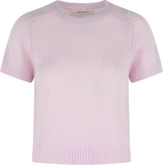 Lisa Yang Siona Soft Dahlia Cashmere And Silk T Shirt
