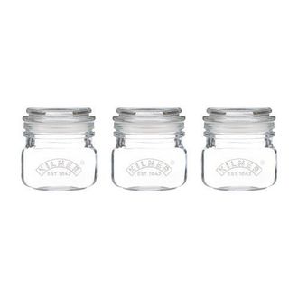 Kilner Square Push Top Storage Jars, Set of 3, 8.5 ounce in Clear at Nordstrom