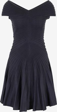 Alaia Ausgestelltes Strick-Minikleid mit 3D-Streifen