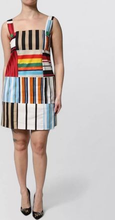 Dolce & Gabbana striped sleeveless mini dress