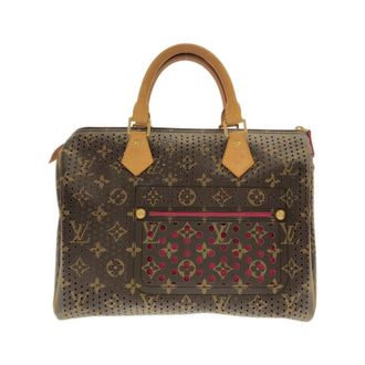 Louis Vuitton Fuchsia Marron Coated Canvas Boston Bag (Pre-Owned)