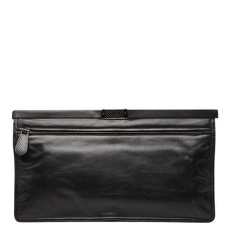 Bottega Veneta Black Leather Clutch Bag (Pre-Owned)