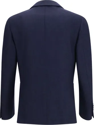 Lardini Mens Single-Breasted Wool And Cashmere Jacket 860bl