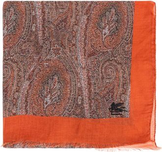 Etro Cashmere Sjaal met Bloemmotief Paisley - Dames - Sjaals - Veelkleurig - ONE Size - Kasjmier - Accessoires