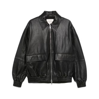 STUDIO NICHOLSON Black Oversized Zip-Up Jacket - male - Studio Nicholson - Bomber Jackets - Black - M - Jackets