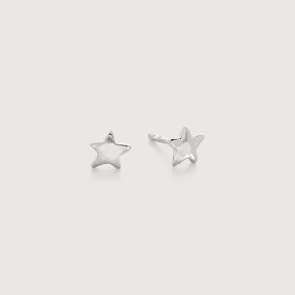 Monica Vinader Sterling Silver Star Stud Earrings