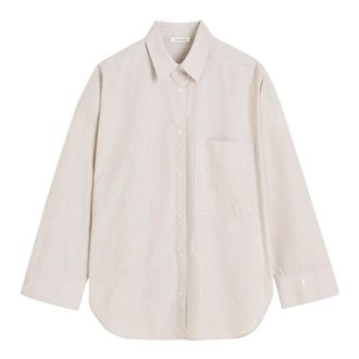By Malene Birger Dames, Blouses & Shirts, Beige, Maat: S Katoen