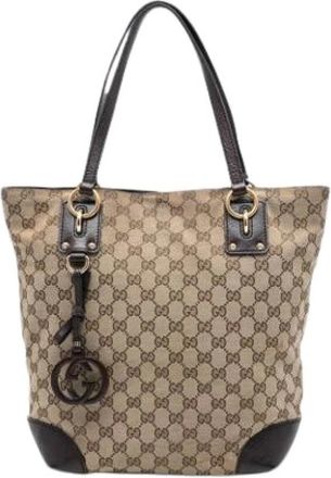Gucci Pre-owned Tote Bags, female, Beige, Size: ONE SIZE Pre-owned Tote Bag