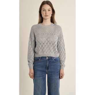 Molly Bracken Trui in ajourtricot met lange mouwen