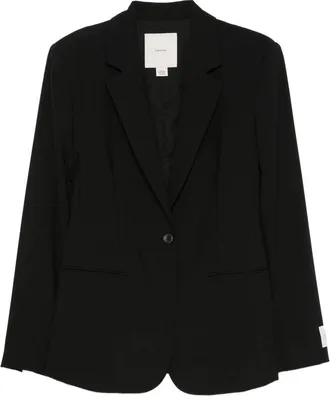 Calvin Klein Single-breasted Logo-patch Jacket