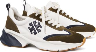 Tory Burch Good Luck Sneaker in White /Navy/Forest Green at Nordstrom, Size 9