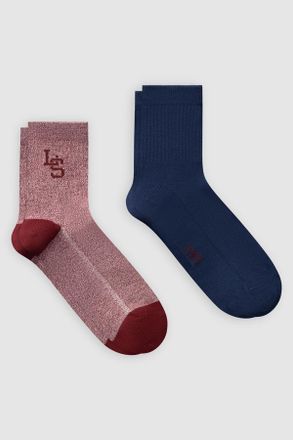 Levi's Short Cut Mouline Socks 2 Pack - Hombre - 39 - Red / Red Combo