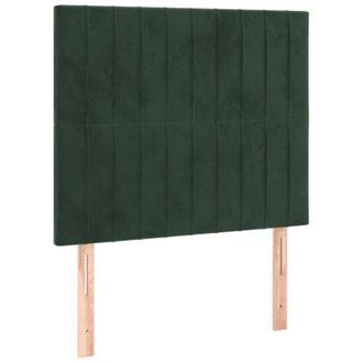 vidaXL Cabecero Terciopelo Verde Oscuro 100x5x118/128 Cm Vidaxl