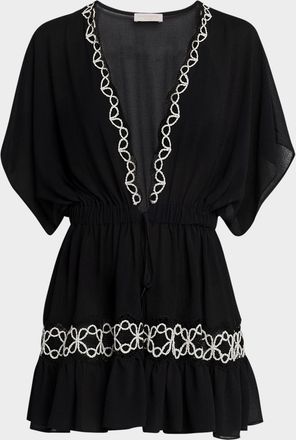 Ramy Brook Alisa Embroidered Mini Coverup Dress