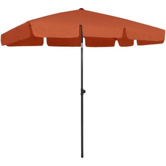 vidaXL Sombrilla De Playa Terracota 200x125 Cm Vidaxl