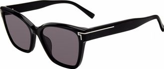 Tumi Grey Butterfly Ladies Sunglasses STU512 0BLA 56