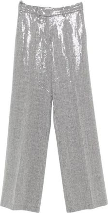Ermanno Scervino Straight Broeken - Dames - Straight fit broeken - Grijs - 2XS - Broeken