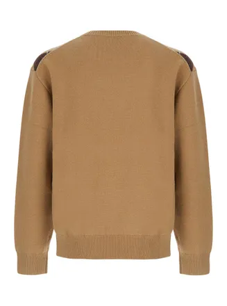 Dunst Argyle Wool Sweater - Beige