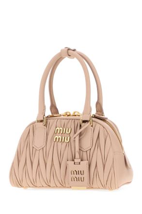 Miu Miu Womens Pink Nappa Leather Arcadie Handbag Cipria Borse A Mano Bag