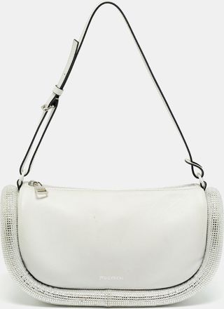 J.W.Anderson J. w.anderson Bumper-15 Crystal Studded White Leather Shoulder Bag