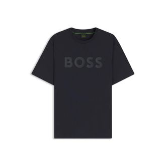 BOSS Cotton T-shirt with tonal logo