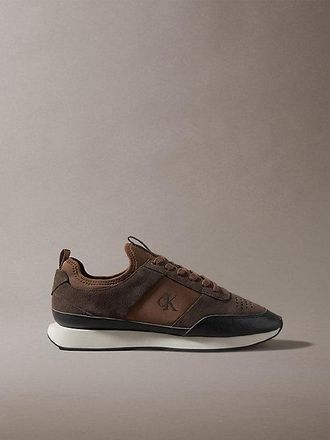 Calvin Klein Zapatillas De Running De Ante Con Logo Distintivo