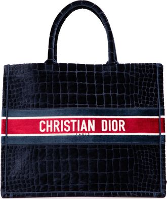 Dior Pre-owned Womens Book Tote Bag - Dark Blue Textile - One Size