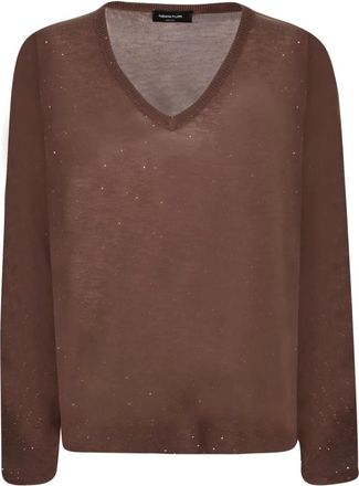 Fabiana Filippi Brown Jumper Elegant Comfortable Style