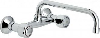 Genebre Genebre - 68104 11 45 66 Grifo Bimando Fregadera Mural 20cm - Ref: 68104 11 45 66