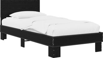 vidaXL Estructura De Cama Con Cabecero Roble Negro 80 X 200 Cm Vidaxl
