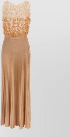 Elisabetta Franchi carpet midi dress sheer overlay skirt