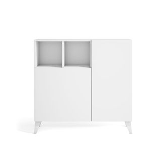 HERDASA Zapatero melamina blanco veteado 87x90x27 cm