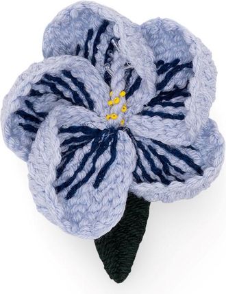 Alanui Hibiscus Embroidered Brooch