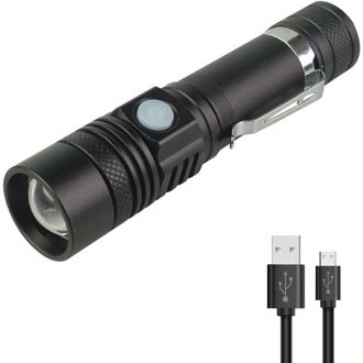 OEM Mini Linterna Recargable Usb Xml-t610w De Aleaci&oacute;n De Aluminio Para Exteriores - Crezuo