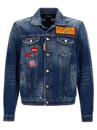 Dsquared2 Blue Shirt Collar Jacket