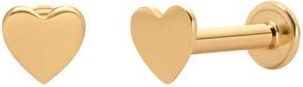 Made by Mary 14k Heart Stud Earring in 14K Solid Gold - Pair at Nordstrom