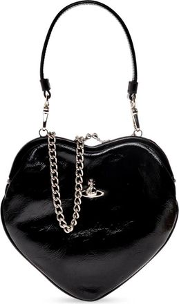 Vivienne Westwood Belle Heart Frame Purse - Dames - Handtassen - Zwart - ONE Size - Leer - Tassen