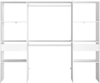 Concept Usine Vestidor de dise&ntilde;o con 2 armarios, 6 estantes y 2 cajones