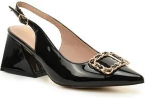 Nicole Miller Block Heel Slingback Pump in Black at Nordstrom Rack, Size 8.5