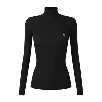 Elisabetta Franchi Dames, Truien, Zwart, Maat: M